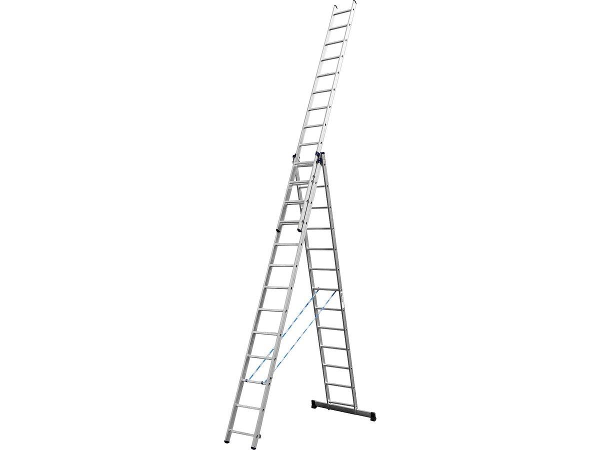 Лестница СИБИН универсальная,трехсекционная со стабилизатором, 13 ступеней (38833-13) - фото 3 - id-p108514483
