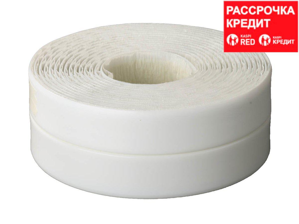 Лента бордюрная для ванн и раковин, STAYER Profi 12341-20-20, самоклеящаяся, профиль L, цвет белый, 20 х 20мм