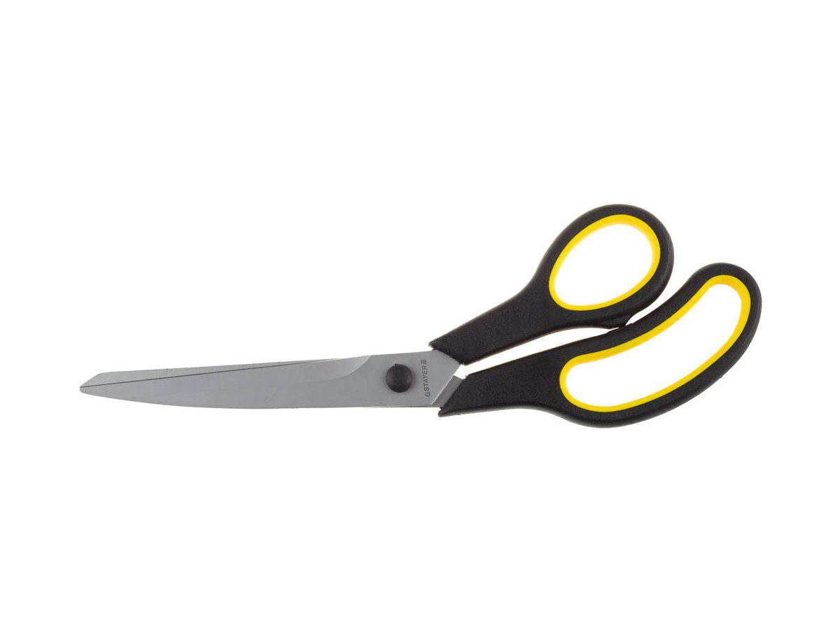 Ножницы STAYER "MASTER" хозяйственные, изогнутые, двухкомпонентные ручки, 245мм (40466-24) - фото 2 - id-p108514533
