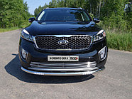 Защита передняя нижняя (с ДХО) 60,3 мм ТСС для Kia Sorento Prime 2015-2018