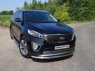 Защита передняя нижняя 60,3 мм ТСС для Kia Sorento Prime 2015-2018