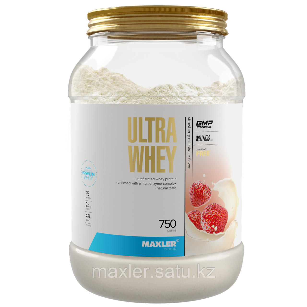 Maxler Ultra Whey Банка 750г Клубничный Молочный Коктейль - фото 1 - id-p108426245