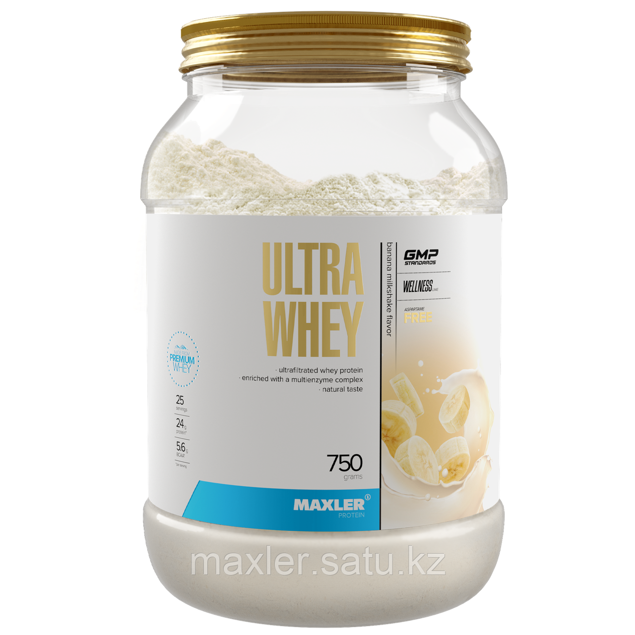 Maxler Ultra Whey Банка 750г Банановый Молочный Коктейль - фото 1 - id-p108426242