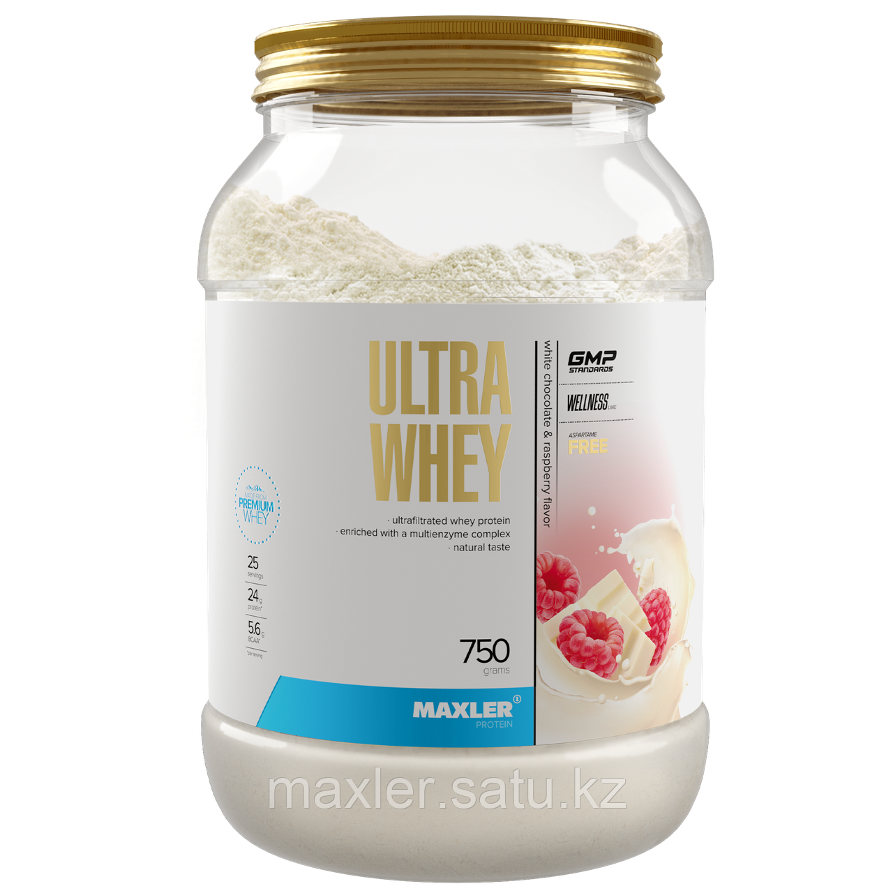 Протеин Maxler Ultra Whey 750г Белый Шоколад с Малиной - фото 1 - id-p108426243