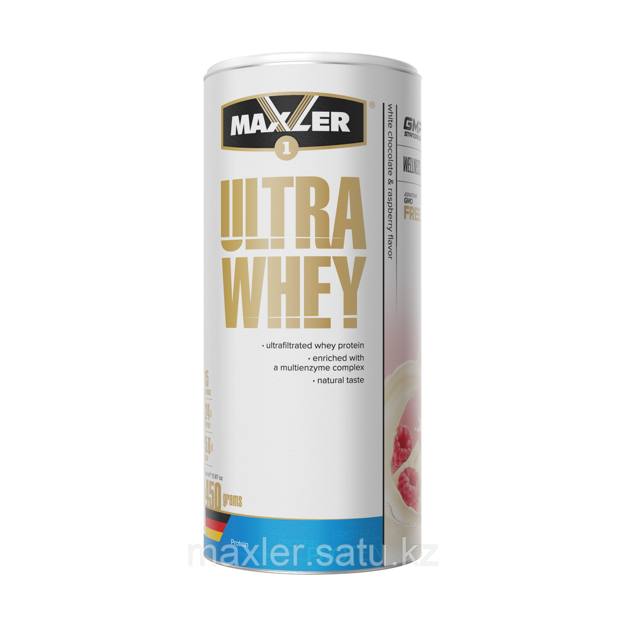 Maxler Ultra Whey Банка 450г Белый Шоколад с Малиной - фото 1 - id-p108426234