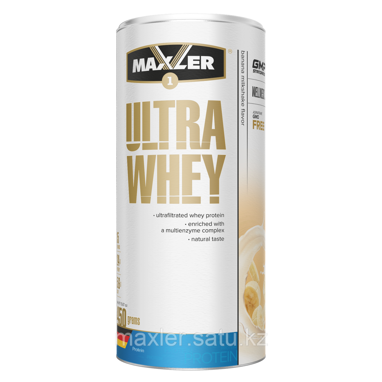 Maxler Ultra Whey Банка 450г Банановый Молочный Коктейль - фото 1 - id-p108426233