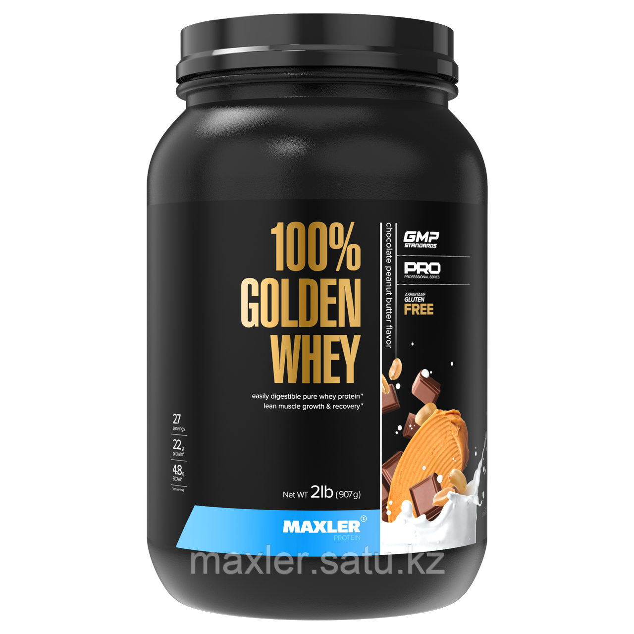 Maxler 100% Golden Whey Банка 907г Шоколадно-Арахисовая Паста - фото 1 - id-p108426217