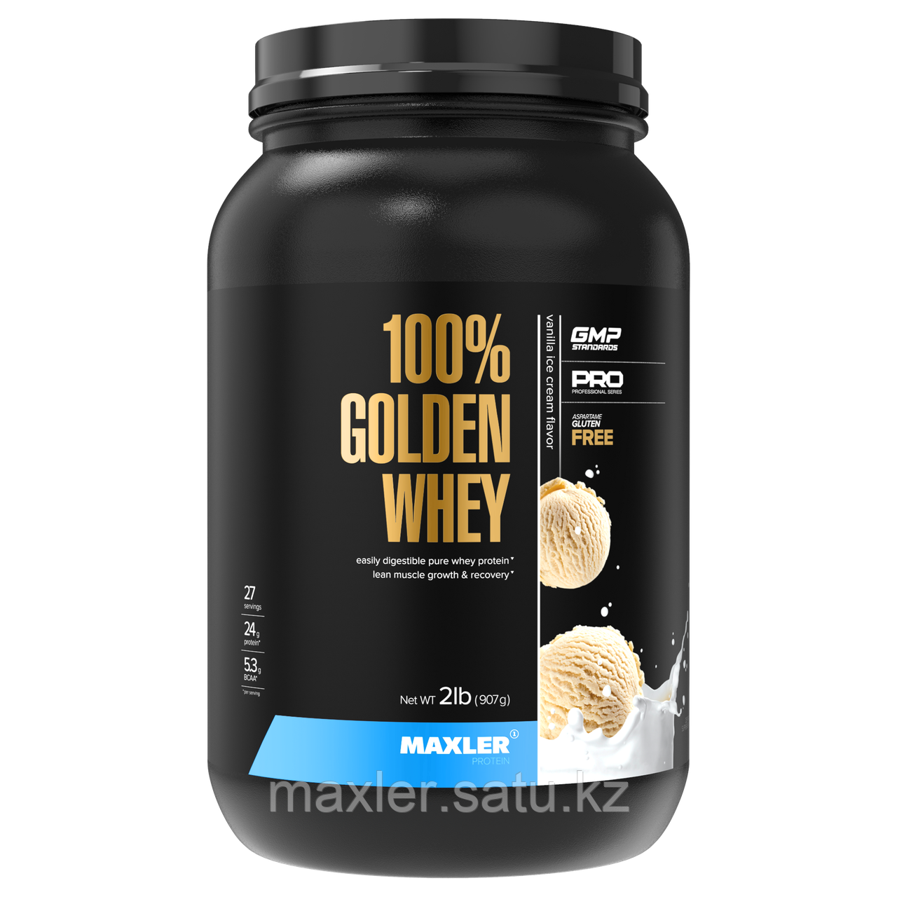 Протеин Maxler 100% Golden Whey 907г Ванильное Мороженое - фото 1 - id-p108426208