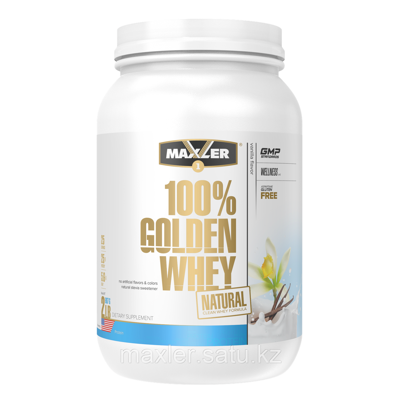 Протеин Maxler 100% Golden Whey Natural 907г Ваниль - фото 1 - id-p108426200