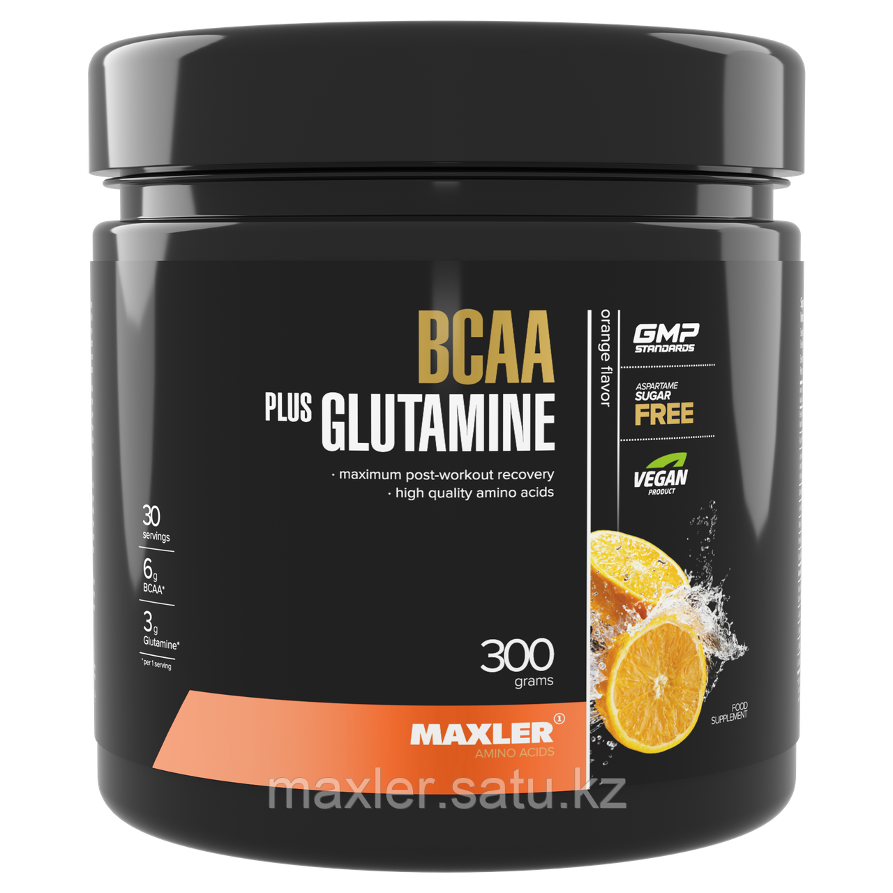 Maxler BCAA+Glutamine Банка 300г Апельсин - фото 1 - id-p108425677