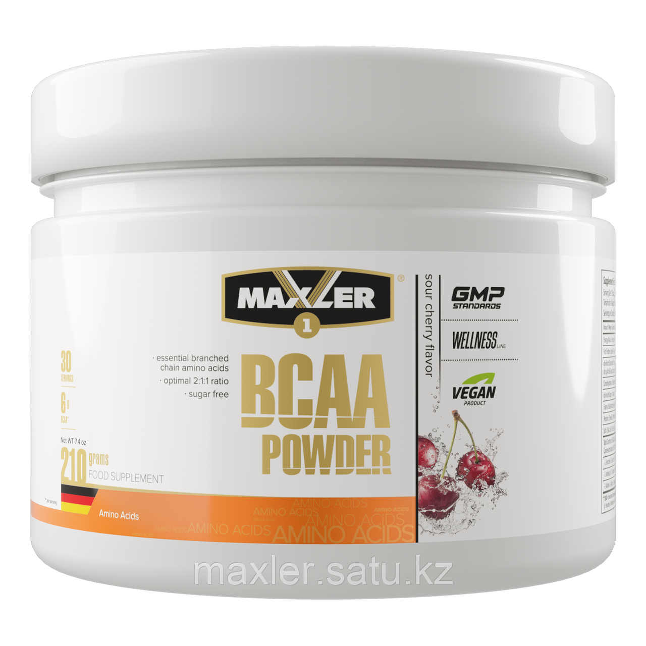 Maxler BCAA Powder Банка 210г Вишня - фото 1 - id-p108425666