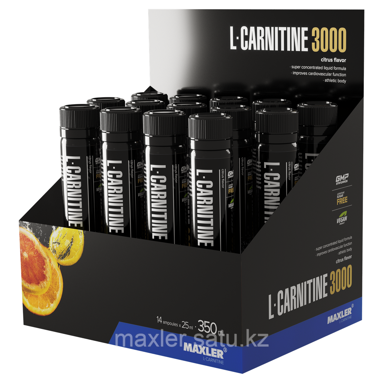 Maxler L-Carnitine 3000 Shots Коробка 14х25 мл Цитрус - фото 1 - id-p108517940