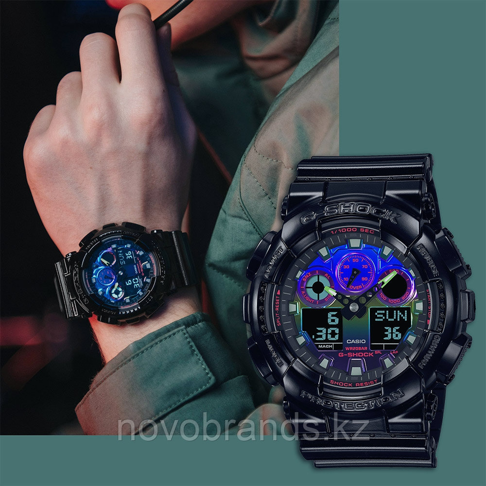 Часы Casio G-Shock GA-100RGB-1AER - фото 8 - id-p108518122