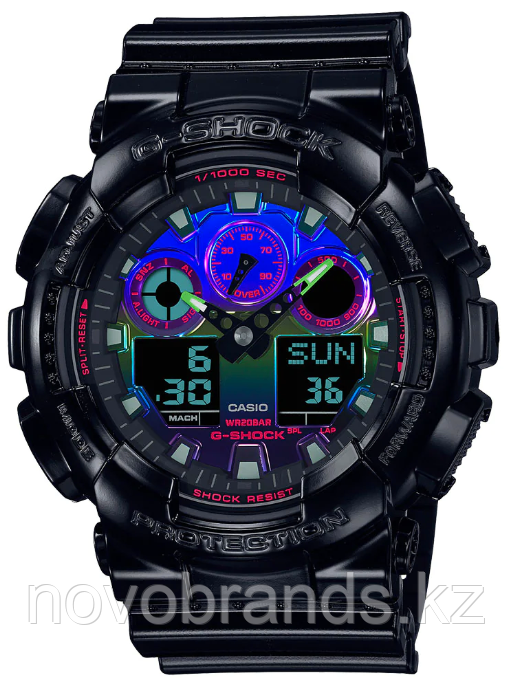 Часы Casio G-Shock GA-100RGB-1AER - фото 1 - id-p108518122