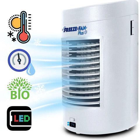 Миникондиционер-охладитель воздуха настольный FREEZE FAN+ с питанием от сети | батарей - фото 1 - id-p108518929