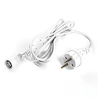 Сетевой шнур для гирлянд 3м, 2*0,5мм2, IP44, белый, DM403