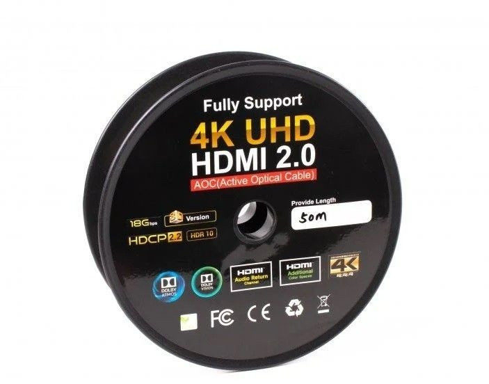 Активный оптический 4K HDMI-HDMI кабель -60м (длина 60 метров) - фото 5 - id-p104935494