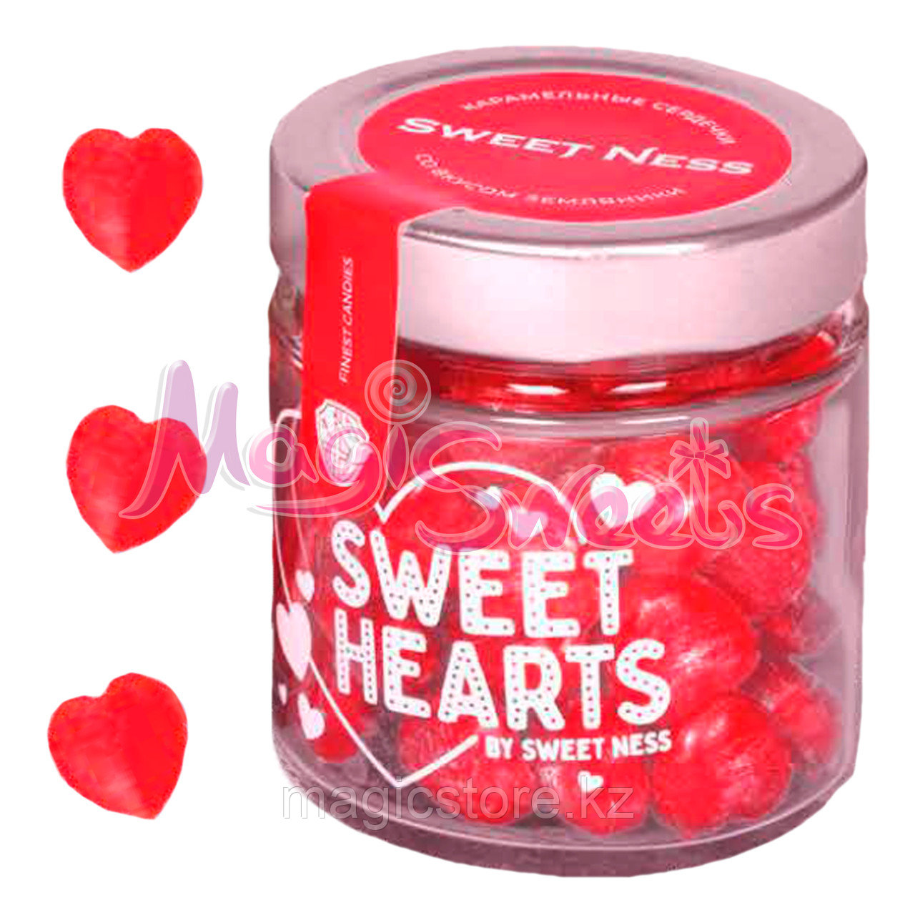 Sweet Ness Карамель в баночке "Подушечки со вкусом земляники" 130 гр./ Россия