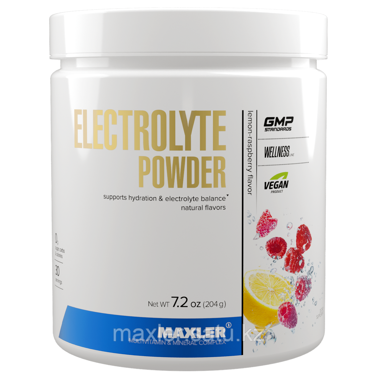 Maxler Electrolyte Powder 204г Лимон-Таңқурай құтысы - фото 1 - id-p108531520