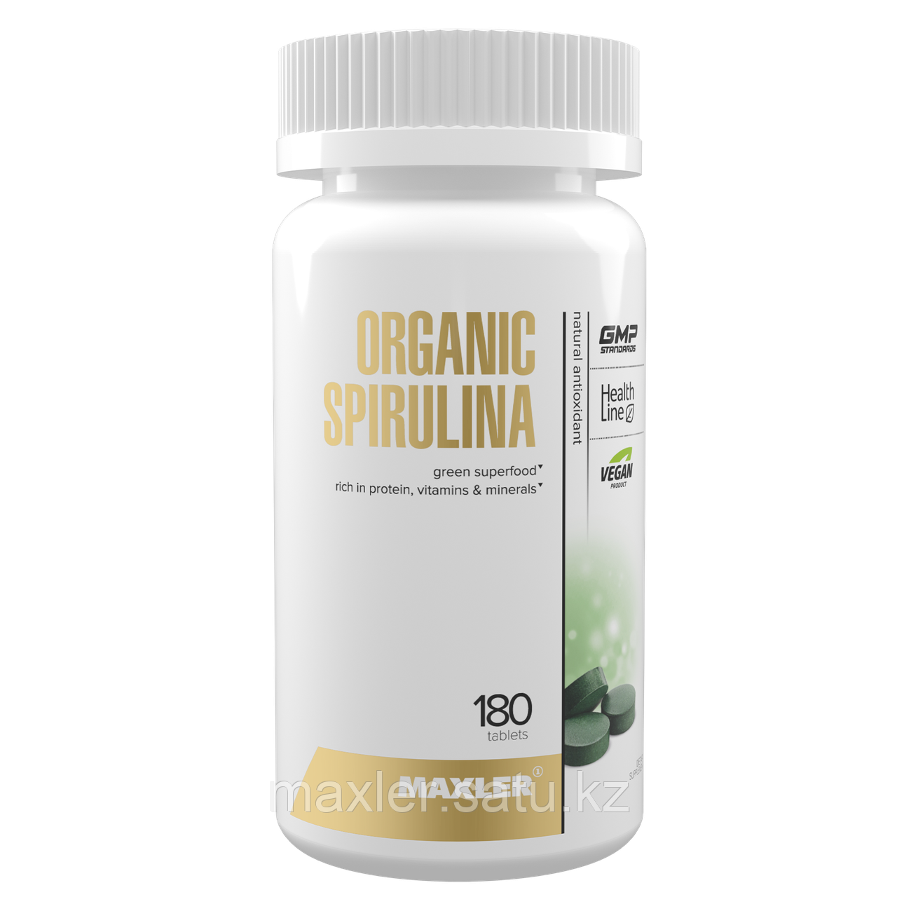 Спирулина Maxler Organic Spirulina 180 таблеток - фото 1 - id-p108531500