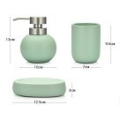 9507 FISSMAN Дозатор для жидкого мыла 300мл, стакан 290мл и мыльница в наборе (керамика) - фото 2 - id-p96530013