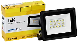 Прожектор светодиодный СДО 06-20 черный IP65 6500К ИЭК