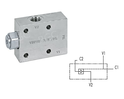 Гидрозамок VBPSE 3/8 L с/RUB. левый