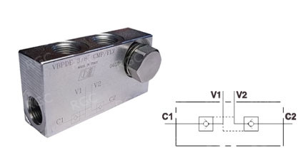 Тормозной клапан односторонний VBCD 3/8 SE/A FLV
