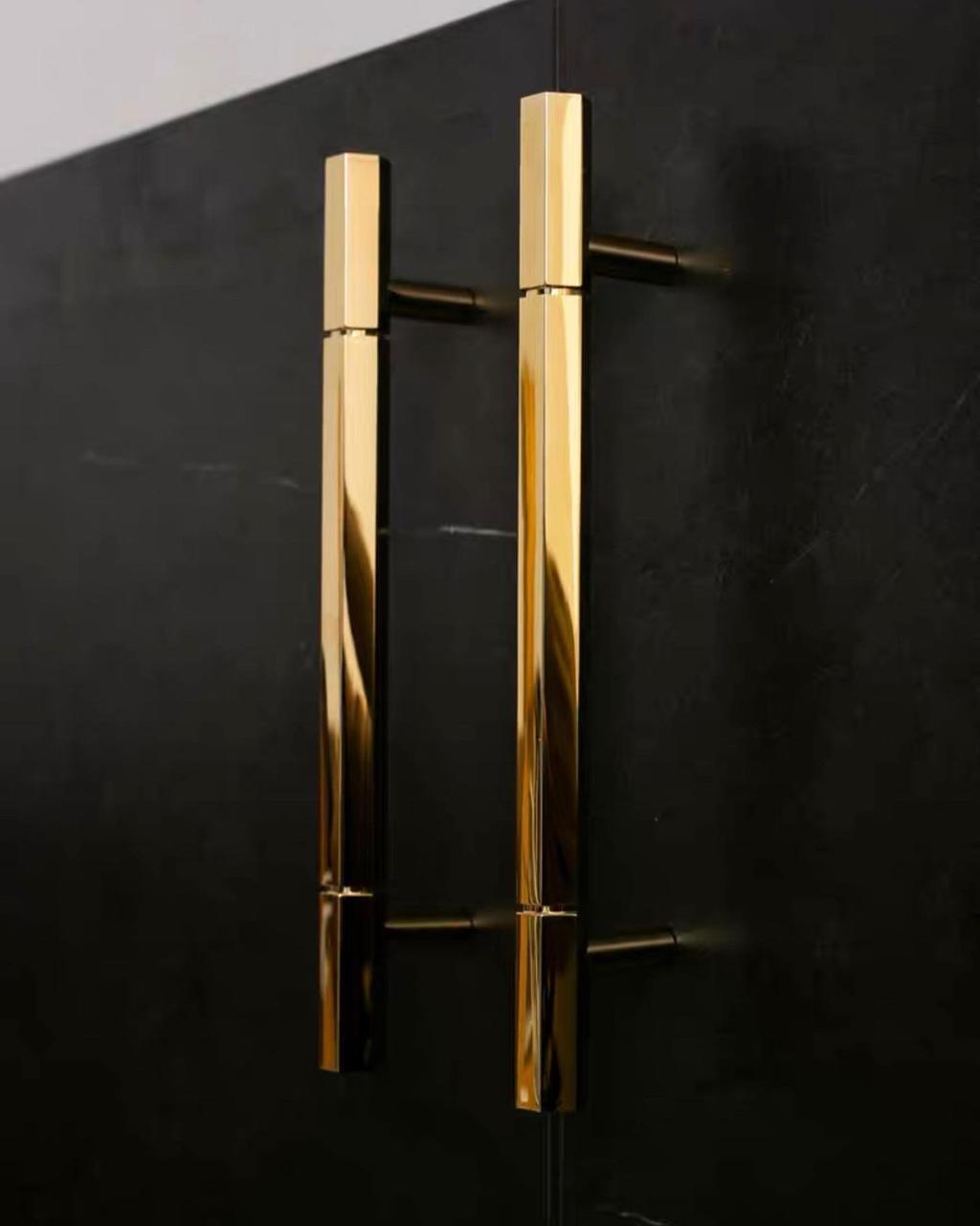 Мебельная ручка Ema, глянцевое золото, материал латунь 224мм - фото 2 - id-p108533257