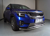 Защита передняя нижняя 42,4 мм ТСС для Kia Seltos 2020-