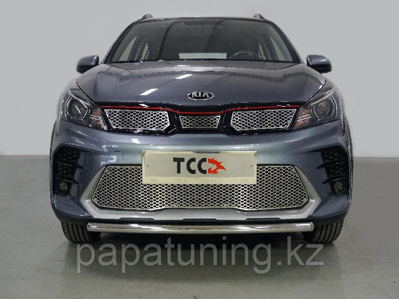 Защита передняя нижняя (короткая) 42,4 мм ТСС для Kia Rio X 2020-