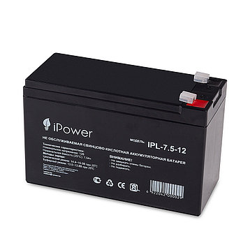 Аккумуляторная батарея IPower IPL-7.5-12/L 12В 7.5 Ач, фото 2