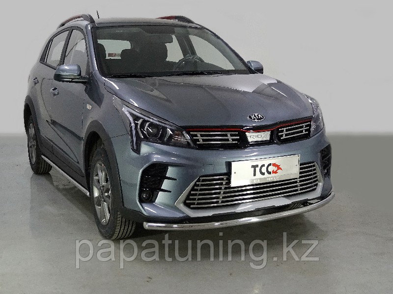 Защита передняя нижняя (длинная) 42,4 мм ТСС для Kia Rio X 2020-