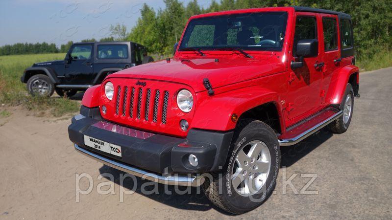 Защита передняя нижняя 76,1 мм ТСС для Jeep Wrangler 5D (3.6, JK) 2006-2018, фото 1