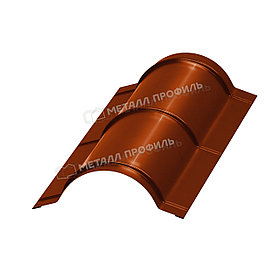 Металл Профиль Планка конька круглого R110х2000 (AGNETA-20-Copper\Copper-0.5)