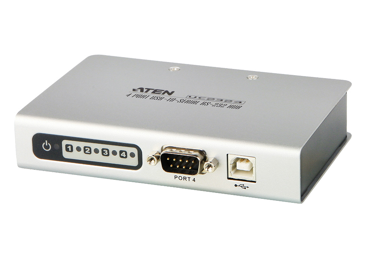 4-портовый концентратор-конвертер интерфейса USB RS232 UC2324 ATEN - фото 1 - id-p108546968