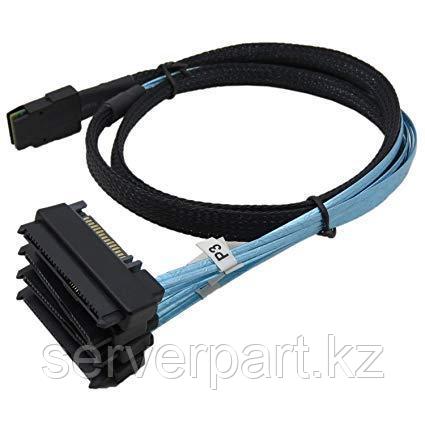 Кабель mini-SAS (SFF-8087) to 4xSAS/SATA (SFF-8482) 0,5m, w/ 4xSATA Power Cables