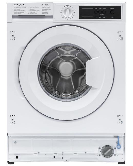 Встраиваемая стиральная машина KRONA KAYA 1200 7K White - фото 1 - id-p108547439