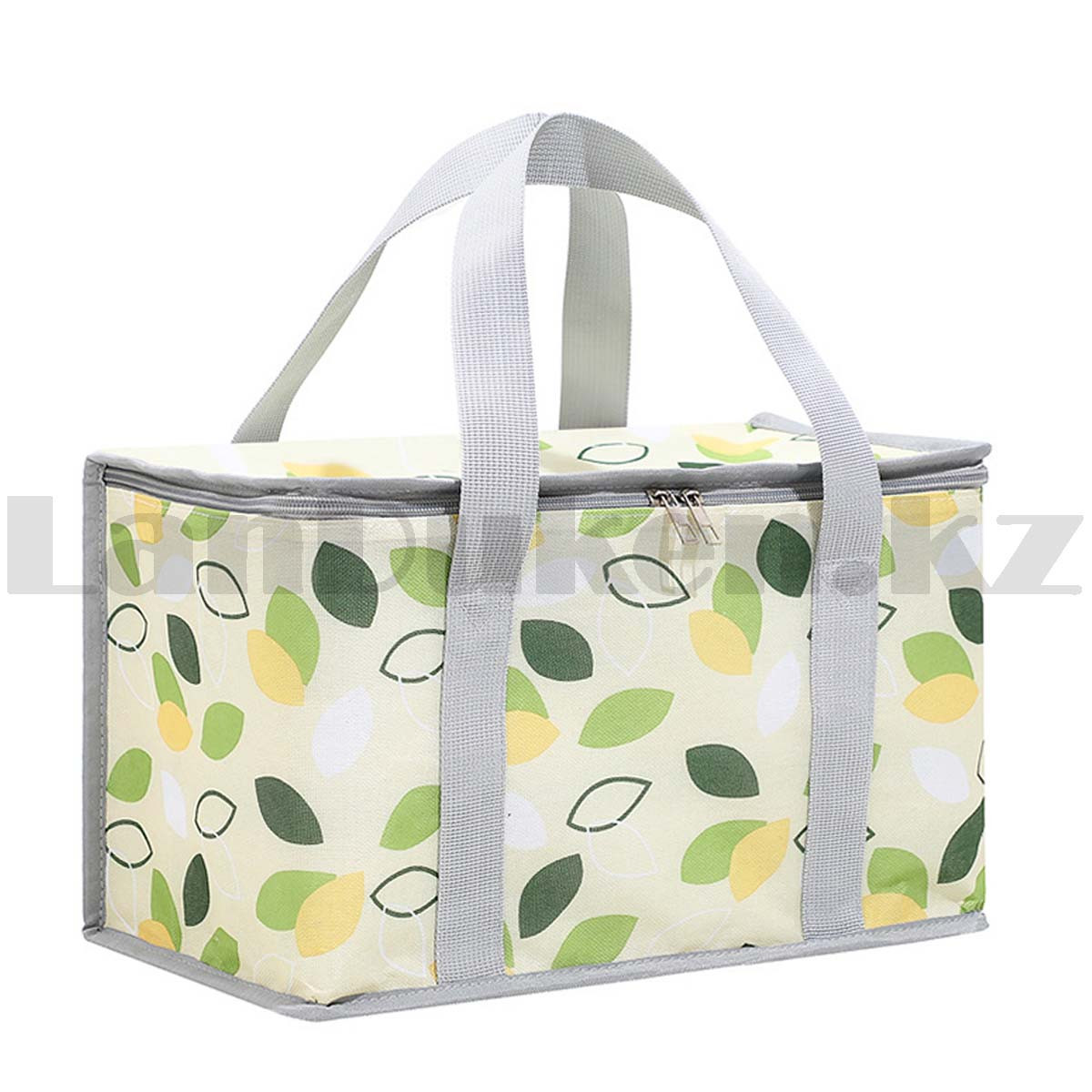 Корзинка-сумка для пикника холодильник ПВХ 35х20х20 желтая с рисунком - фото 1 - id-p108548620