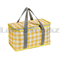 Корзинка-сумка для пикника холодильник ПВХ 35х20х20 желтая