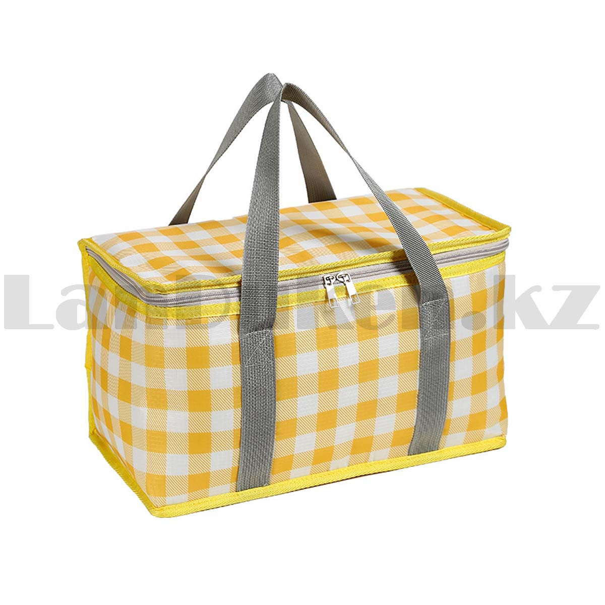 Корзинка-сумка для пикника холодильник ПВХ 35х20х20 желтая - фото 1 - id-p108549130
