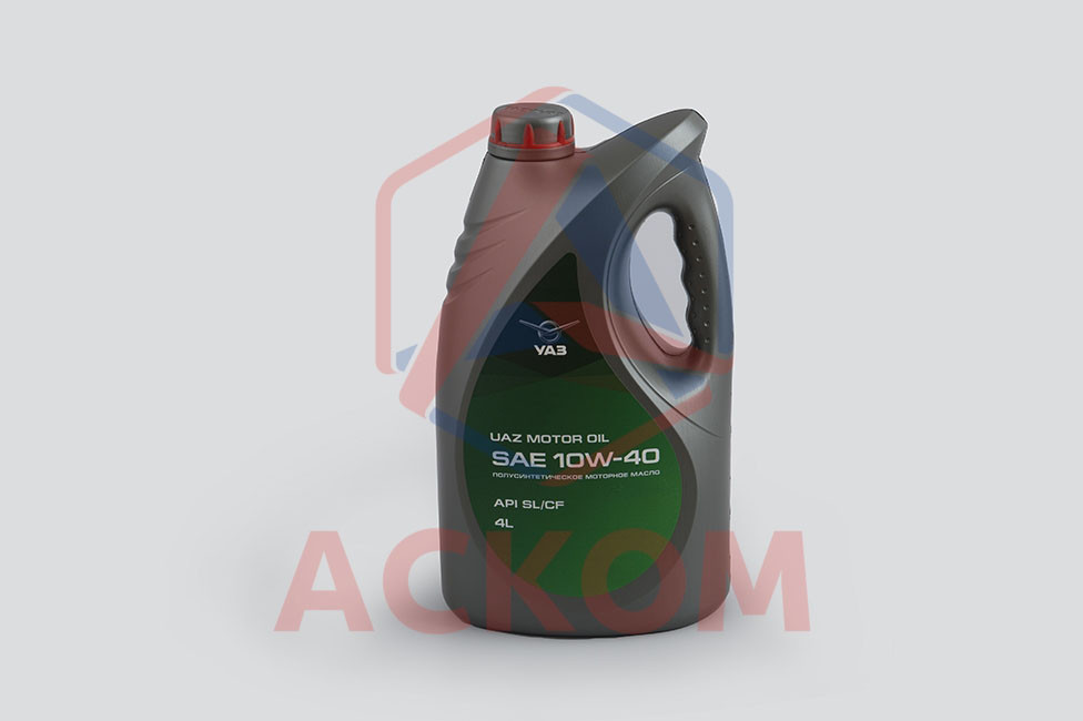 ТЖ МАСЛО UAZ MOTOR OIL 10W-40 (п/синт, API SL/CF) 4Л (УАЗ оригинал) - фото 1 - id-p108534531