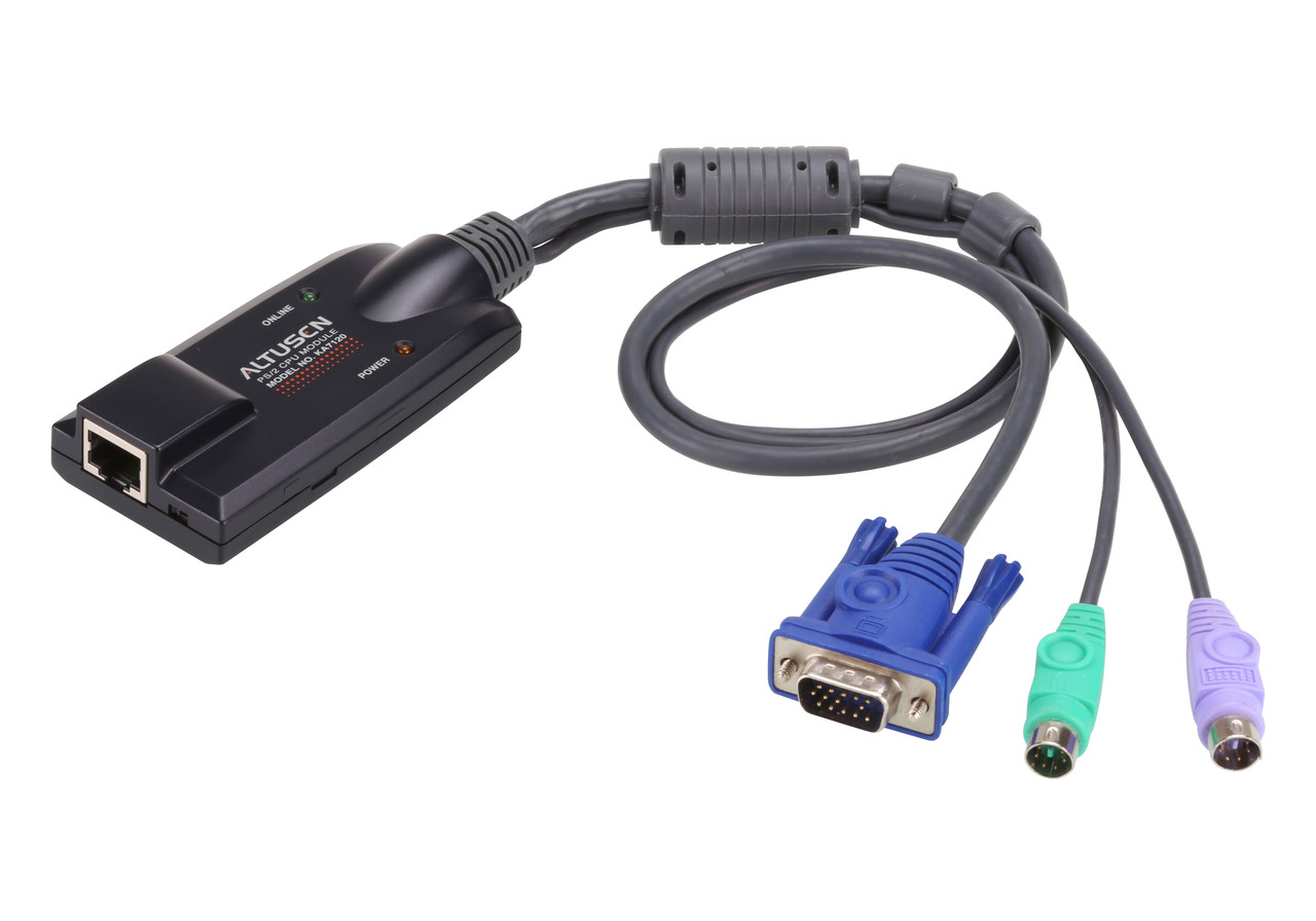КВМ-адаптер PS/2, VGA с поддержкой композитного видео сигнала KA7120 ATEN - фото 1 - id-p108550199