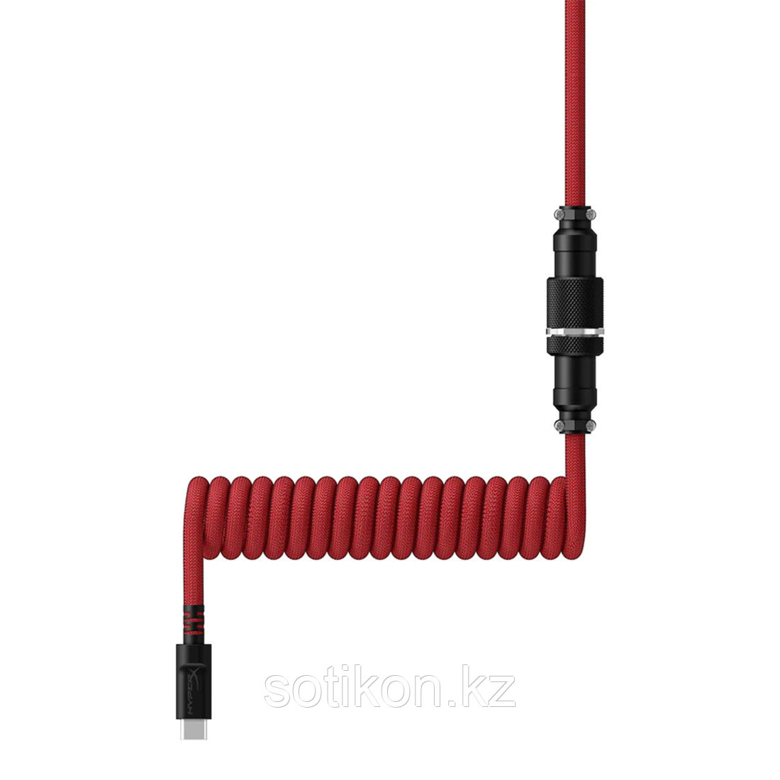 Провод для механической клавиатуры HyperX USB-C Coiled Cable Red-Black 6J677AA - фото 2 - id-p108550850