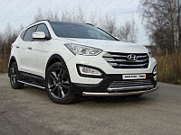 Защита передняя нижняя 60,3/50,8 мм ТСС для Hyundai Santa Fe (DM) 2012-2018