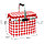 Корзинка-сумка для пикника холодильник ПВХ 39х29х25 красная, фото 2