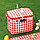 Корзинка-сумка для пикника холодильник ПВХ 39х29х25 красная, фото 3