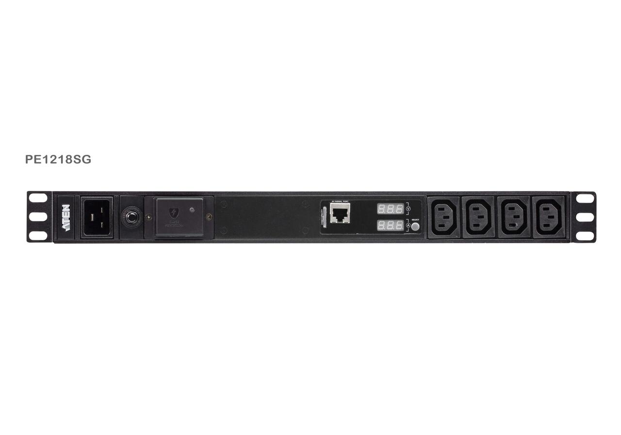 16A 18-Розеточный 1U PDU с измерением и защитой от повышенного напряжения (18 IEC 320 C13) PE1218SG ATEN