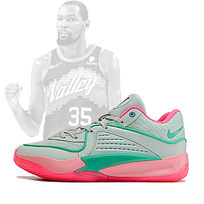 Баскетбольные кроссовки Nike KD 16 ( XVI ) Kevin Durant " Green-Pink ", фото 2