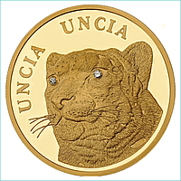 Золотая монета "Барс с бриллиантами" (7.78гр.)